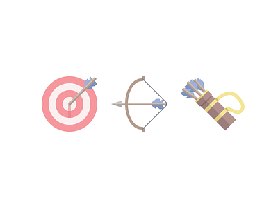 Archery archery arrows bow bullseye icons illustrations