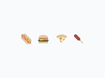 American Food Icons american corndog edible food hamburger hotdog icons pizza