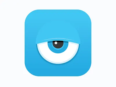 Blue Eye (iOS) adventure app blue bored eye game icon indifferent ios lonely sad see