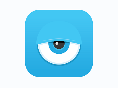Blue Eye (iOS) adventure app blue bored eye game icon indifferent ios lonely sad see