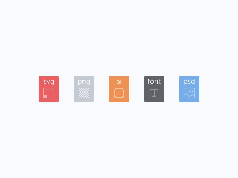 File Types by Kyle Adams on Dribbble