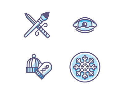 Firewords Issue 4 brush dagger eye firewords hat icons mitten print snowflake