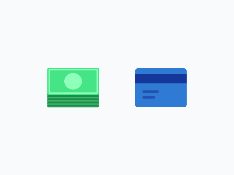 Cash or Credit? card cash credit finance icons money payment