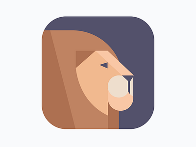 Zoo iOS - Lion animal app flat icon ios lion minimal zoo