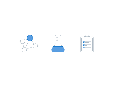 Highly Calculated beaker chart clipboard elements icons science test