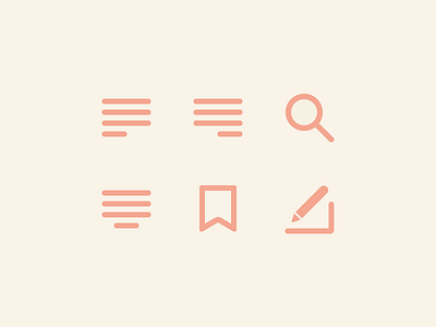 Icons for Writing align bookmark compose icons search writing