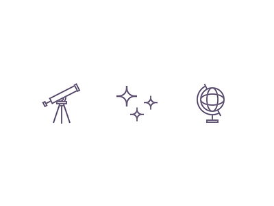 Stargazing #1 globe icons ios set stars telescope ui web