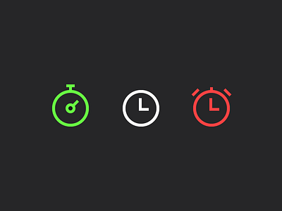 Keeping Track alarm clock icons stopwatch time timer