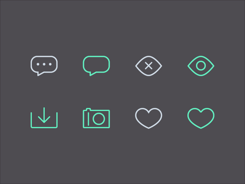 Messaging Icons by Kyle Adams on Dribbble