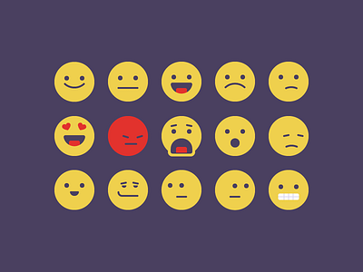 Emoji Faces 2.0 emoji faces reactions set