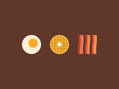 Breakfast Icons bacon breakfast egg food good icons waffle