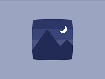 The Mountains at Night calm icon moon mountains night outdoor