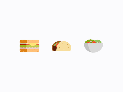 Food Icons Pt. 1 bread emoji food icons meat salad sandwich taco tasty vegetables