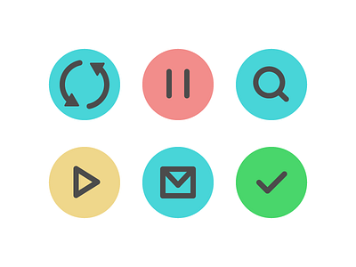 Heathy Measures Navigation app check health icons mail pause restart search start tracking ui