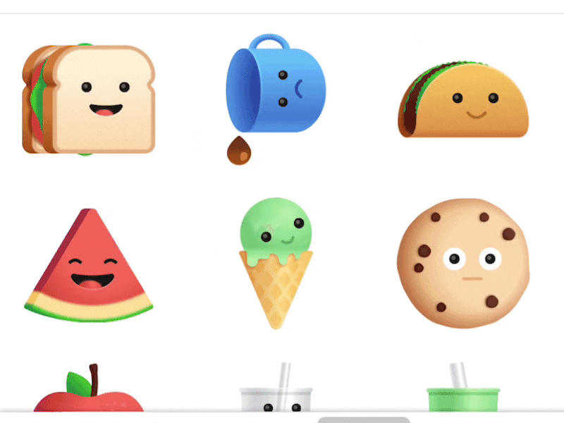 Snack Buddies app buddies food illustrations ios snack stickers