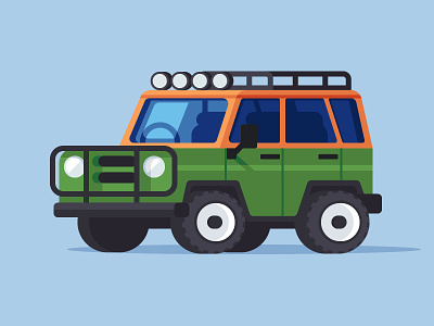 Forest Exploring explore forest illustration off road suv vehicle