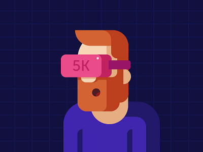 5k?! 5000 5k followers illustration milestone virtual reality