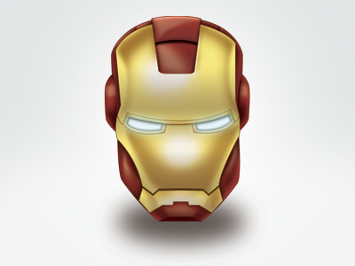 Iron Man Icon (final) avengers comic glow icon iron man ironman marvel photoshop shiny