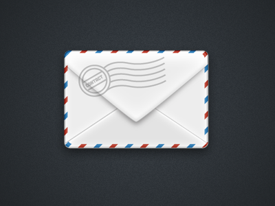 Contact Envelope contact envelope icon paper photoshop stamp stripes
