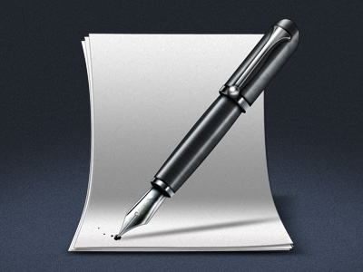 Write that down fountain icon ink paper pen photoshop