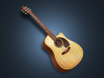Guitar acoustic guitar icon music photoshop strings wood
