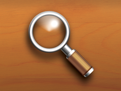 Updated Magnify Icon glass handle icon magnify magnifying metal photoshop