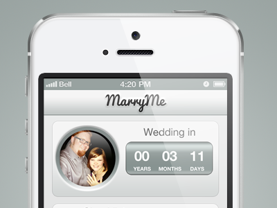 MarryMe App 5 app concept iphone layout marry ui wedding