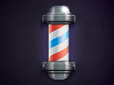 Barbershop Pole barbershop illustration illustrator metal photoshop pole shop stripes web