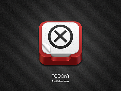 TODOn't Icon app box dimensional fun icon ios iphone paper todo