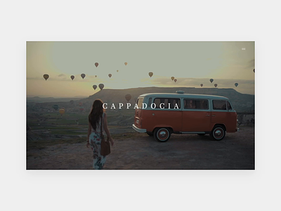 Cappadocia - Hot air balloons flights animation clean concept desktop landing page layout minimal screen simple ui ux web website