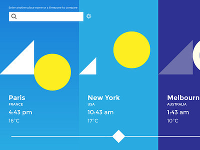 Timezone visualiser sketch animation illustration interactive web