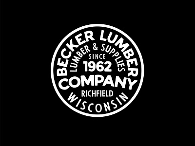 Becker Lumber Company Badge