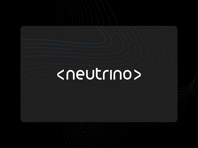 <neutrino> animation brand identity branding design guidelines icon identity logo logotype minimal typography vector