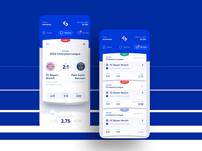 Betswipe Betting App app bet bets betting football interactive interface ios mobile sport swipe ui ux