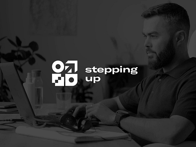 Stepping Up Identity animated brand design brand identity coaching development education management