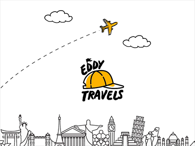 Eddy Travels Logo branding fly identity illustration logotype travel
