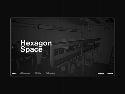 Hexagon Space – Co-Working Website 3d animation coworking desktop space ui ux web