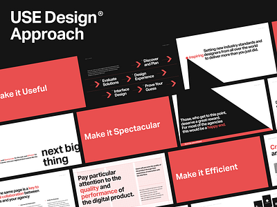 USE Design® Approach approach black branding design efficient graphic presentation red simple spectacular swiss typogaphy useful web