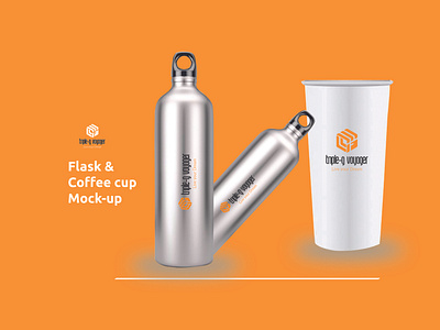 Flask & Coffee mockup