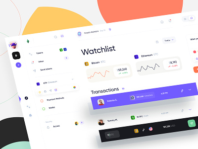 Cryptocurrency Web App app banking bitcoin clean crypto dashboard design desktop fintech interface minimal navigation nft payment product ui ux wallet web webdesign