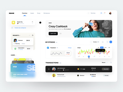 Banking and Investment App app bank banking crypto cryptocurrency dashboard design finance fintech interface investment minimal saas stocks ui user experience user interface ux web web design