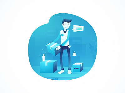 Delivery Service Illustration character colors concept delivery service flat character flat design gradient illustration inspiration ui ux vector