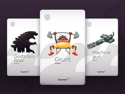 Sqorker #2 ( Imitation Sound Game Cards ) art card game cards design game card godzilla grunt idea illustration inspiration machine gun vector