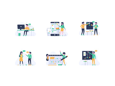 Creative Studio Illustration android character colors creative studio flat flat character flat design graphic design illustration presentation ui vector