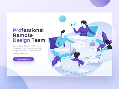 Remote Design Team Hero Landing page