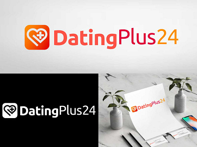 DatingPlus24 dating logo logo design love logo