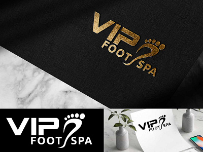 VIP Foot Spa design foot logo logo design spa
