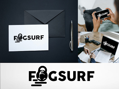 Fogsurf Logo Design anonymity branding graphic design internet logo privacy secure surf vpn