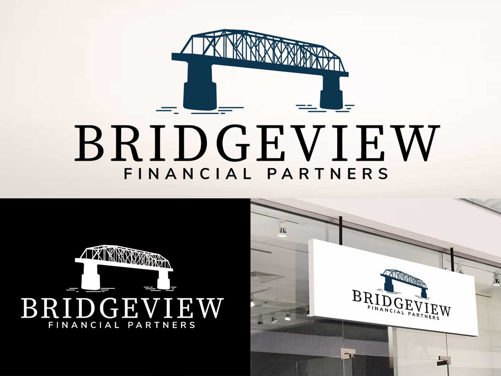 Bridgeview Financial Partners Logo Design by MΛR!O on Dribbble