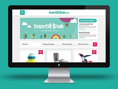 Toserba Anak Landing Page Website design landing page ui web website
